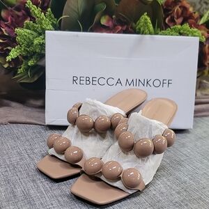 Rebecca Minkoff Women's Tan Slide Sandals